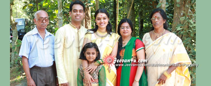 Satish Parvathy Family Photograph